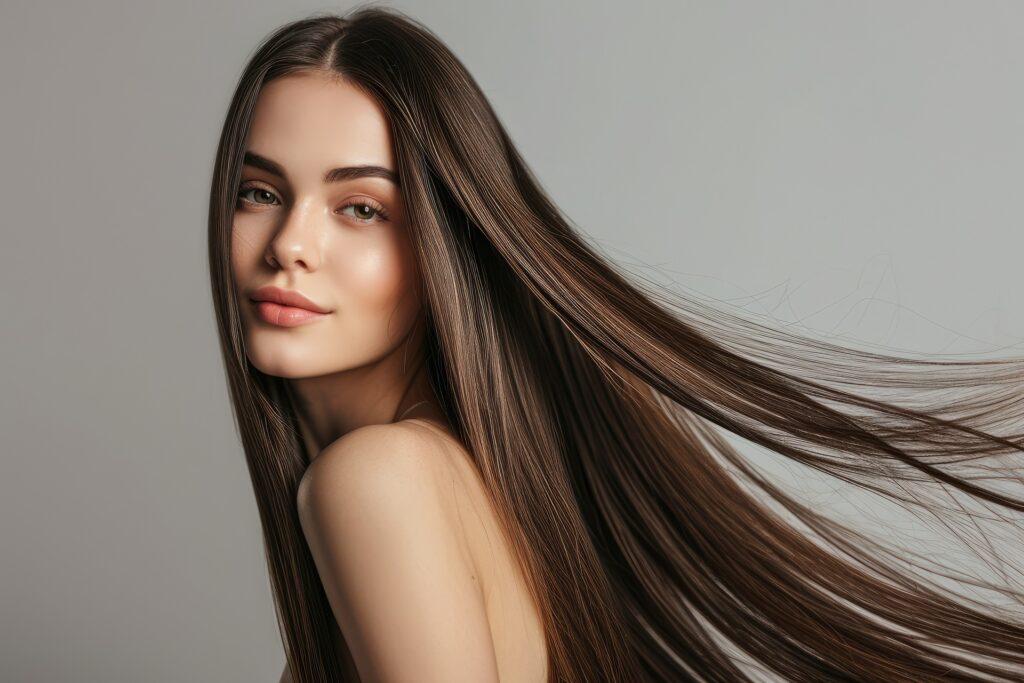 Glattes Langhaar mit Ponytail Extensions