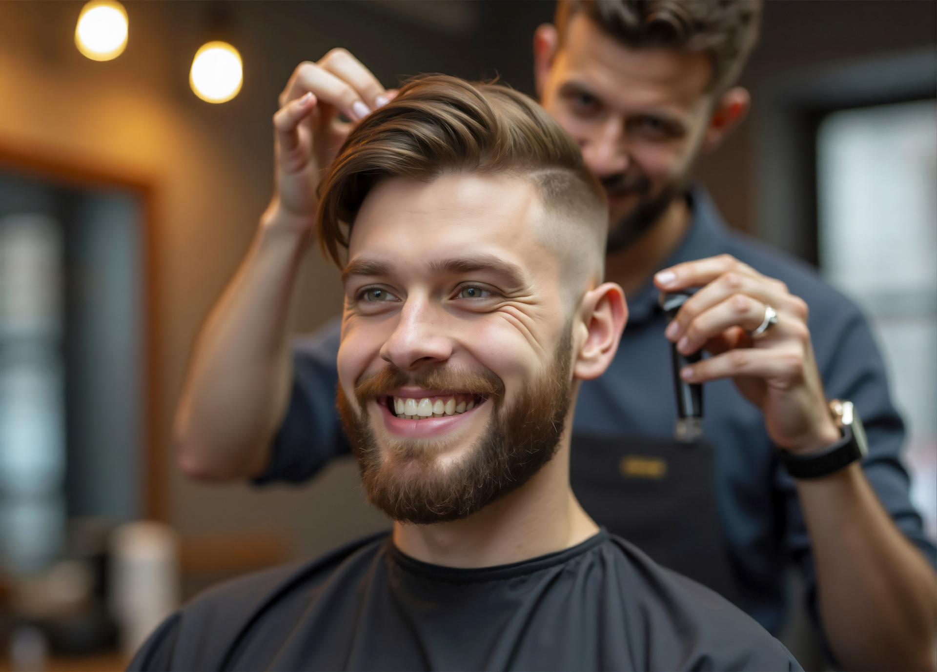 Maennerstyling ohne Ponytail Extensions
